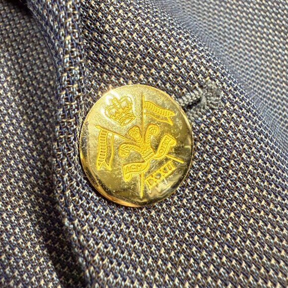 Coppley 1881 Blazer Iridescente Wool Sport Coat Birdseye Blue 46L - Picture 4 of 9